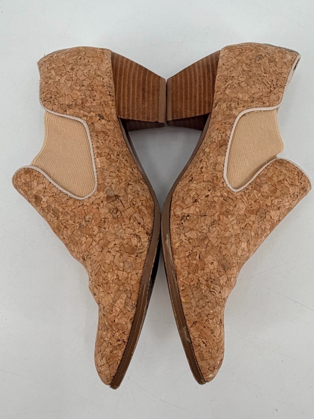 Anthropologie Farylrobin Chelsea Cork Boots Booties 7.5 - Picture 4 of 6